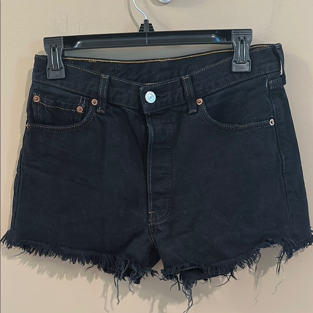 Leviβs vintage Black Denim Women's Shorts